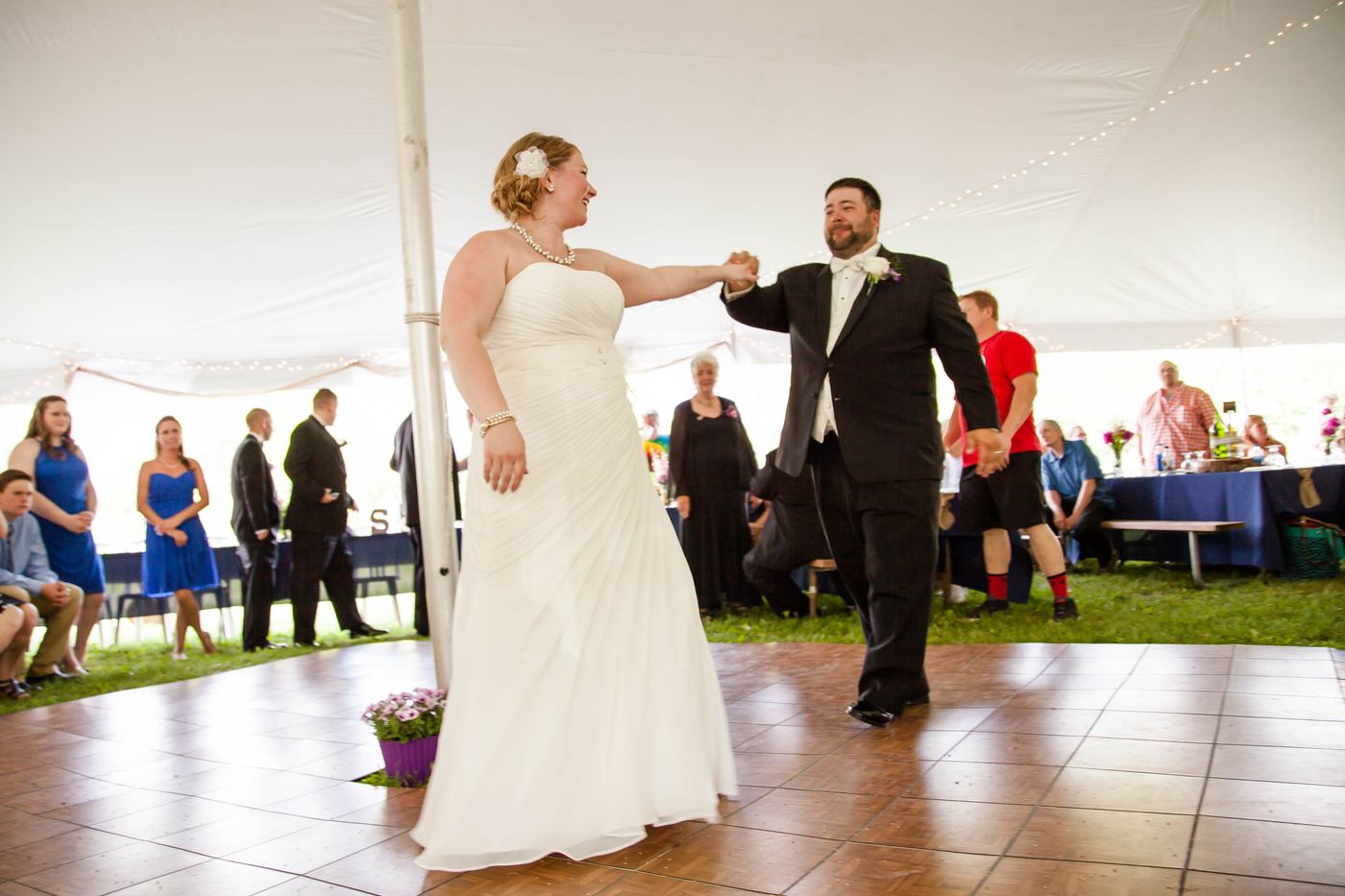 First dance under the reception tent